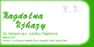 magdolna ujhazy business card