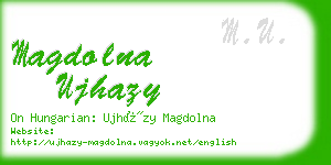 magdolna ujhazy business card